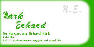 mark erhard business card